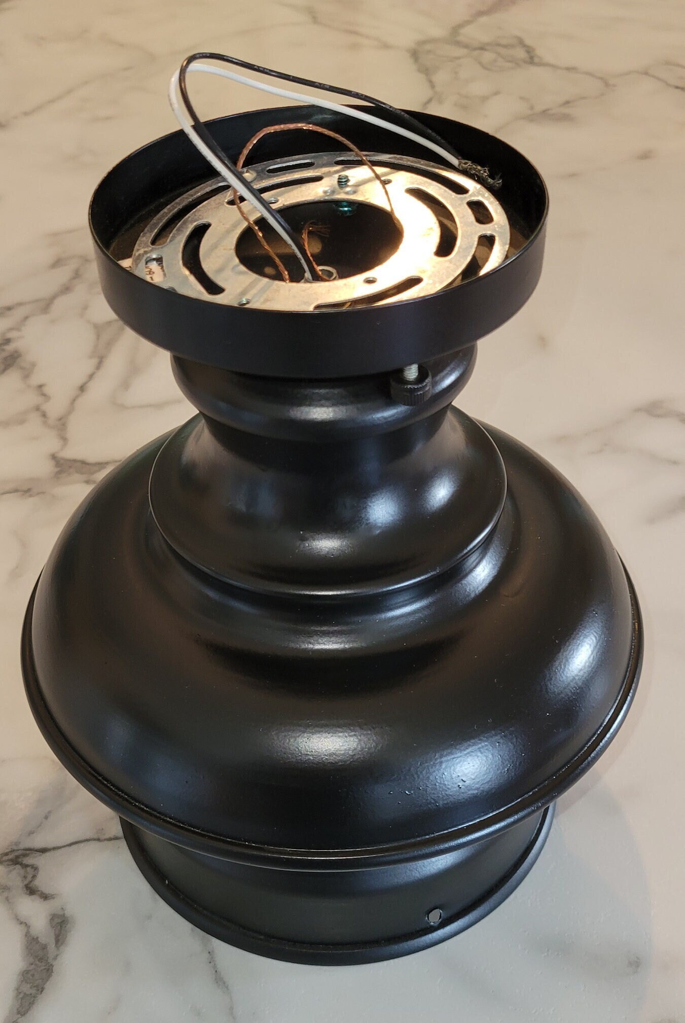 Black Industrial Style Light Fixture Made From Old Street Lamp yarmouth