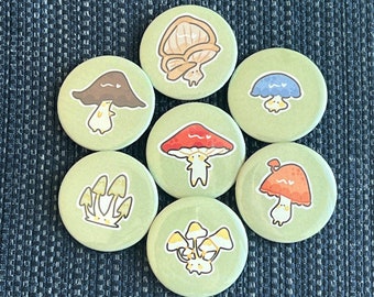 Mushroom Button Pins