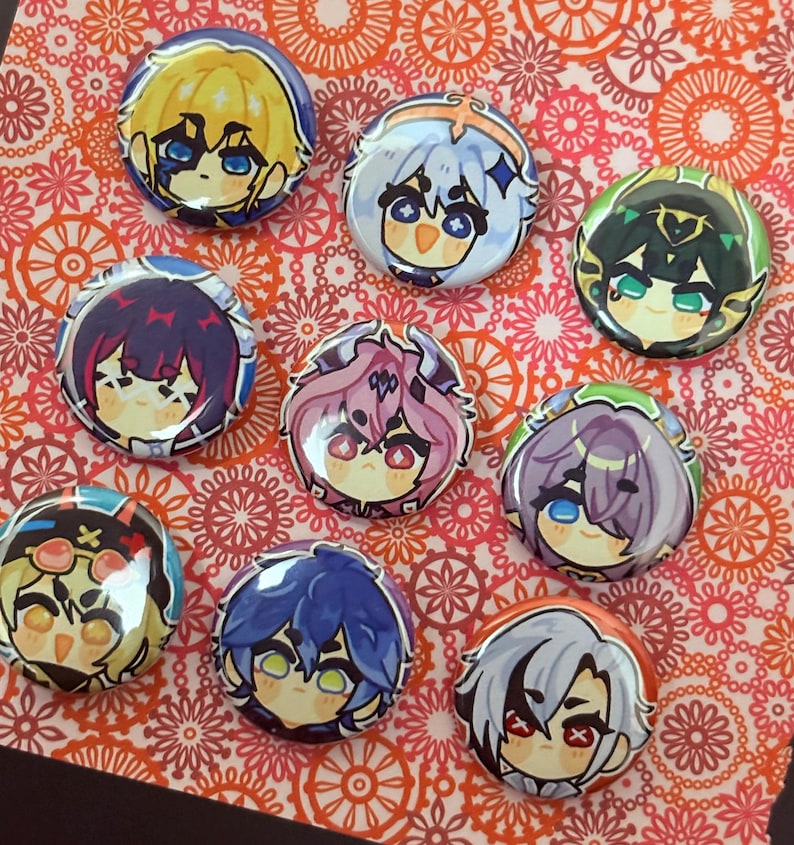Genshin Button Pins image 2