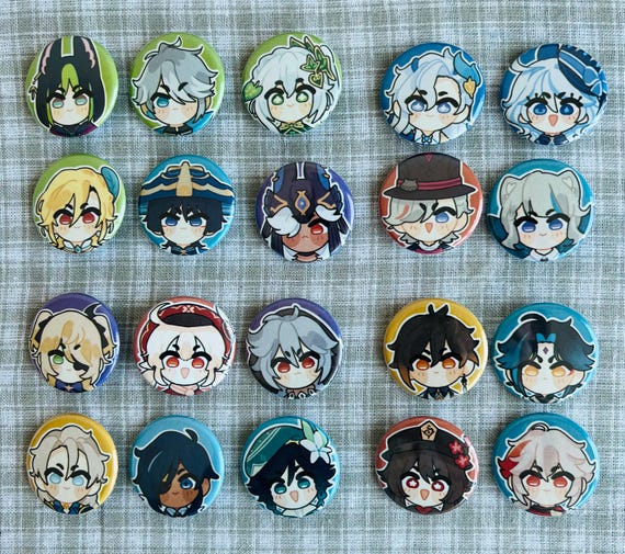 Genshin Button Pins