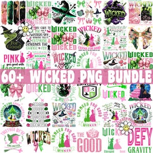 60+ tovenaarsmuziekfilm 2024 png-bundel, Wicked png, Elphaba png, verandering voor goed png, roze en groen png, tartende zwaartekracht bezemsteel png