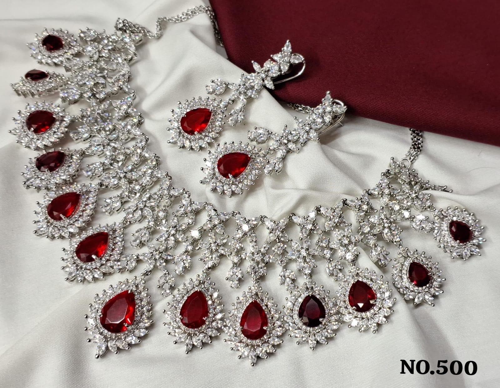 American diamond jewellery set - Etsy 日本