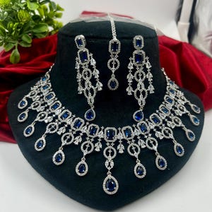 Bijou indien de front en plaquée or bleu