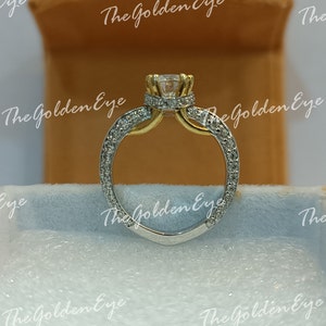 1930er Jahre Vintage 2.0 Ct Weißer Runder Verlobungsring in 935 Argentium Silber, Antiker Verlobungsring, Art-Deco-Ring, Geschenk für Sie