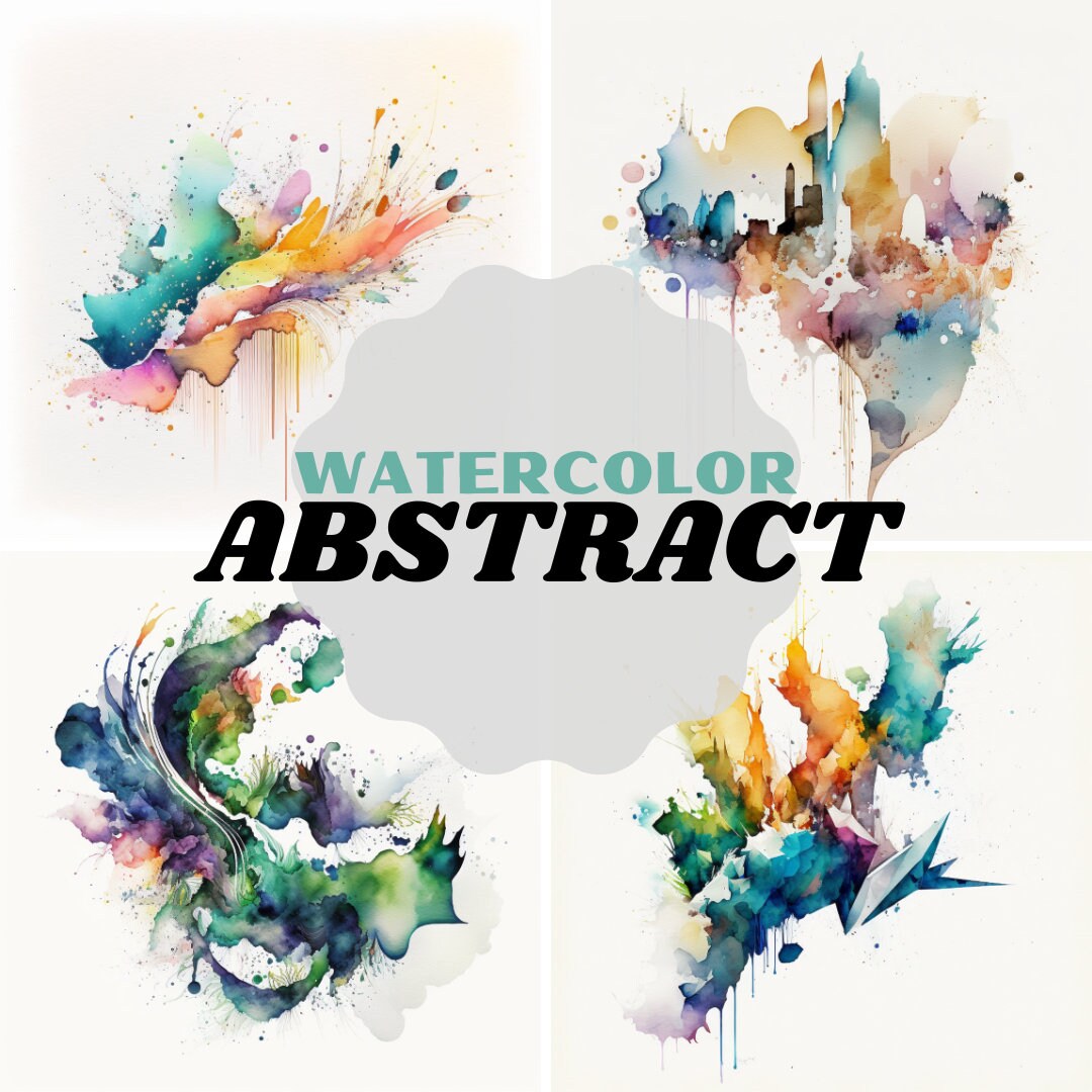 Watercolor Abstract Clip Art Commercial Use PNG License Free PNG Color