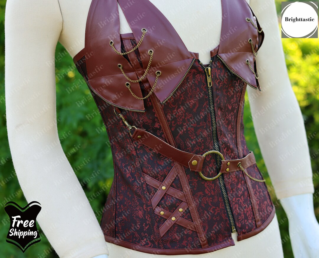 Renaissance Bustier Leather Corset Vintage Ren Faire Corset Etsy