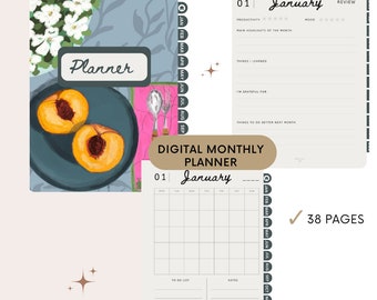 Digital Planner, GoodNotes Planner, 2024 Planner, Monthly Planner, Daily Planner,Monthly Planner, 2024 2025 Planner, Notability Planner