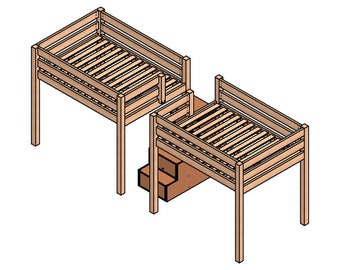 Plans de bricolage de lits superposés complets, plans de menuiserie pour les bricoleurs