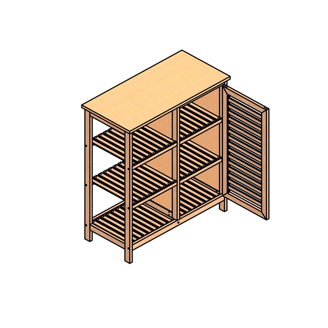 Freestanding Bathroom DIY Plan, Bamboo Storage Plan Etsy