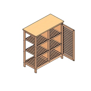 Freestanding Bathroom Cabinet DIY Plan, Bamboo storage cabinet plan