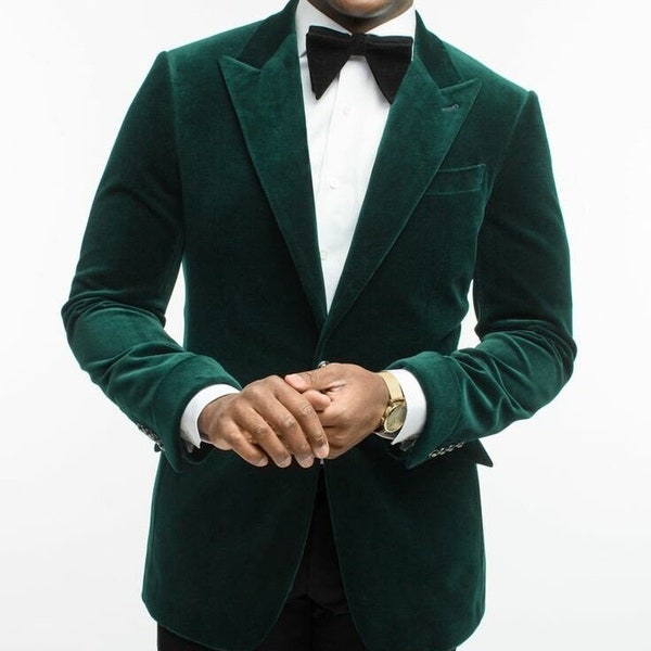 MEN VELVET SUIT - Green Velet Suit - Men Party Wear - Men Suit - Suit For Men - Wedding Suit For Men - Gift For Men