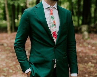 GROOM WEAR SUIT - Suit For Men - Men Wedding Suit - Two Piece Suit - Elegant Green Suit - Slim Fit Suit - Men Suit - Men Green Suit