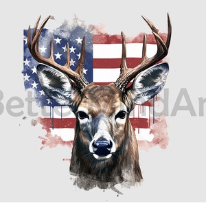 American distress flag deer Sublimation Designs T-Shirt, deer png , deer Clipart