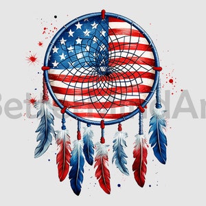 American flag dreamcatcher Sublimation Designs T-Shirt, dreamcatcher png , dreamcatcher Clipart