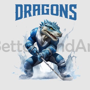 Ice hockey Dragon player PNG , Sublimation Designs, Digital download, hockey png, hockey Clipart