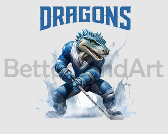 Joueur de hockey sur glace Dragon PNG, dessins par sublimation, téléchargement numérique, hockey png, clipart hockey