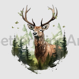 Das Leben ist besser im Wald Hirsch jagen PNG Sublimations Designs - Hirsch PNG, Hirsch Jäger Clipart