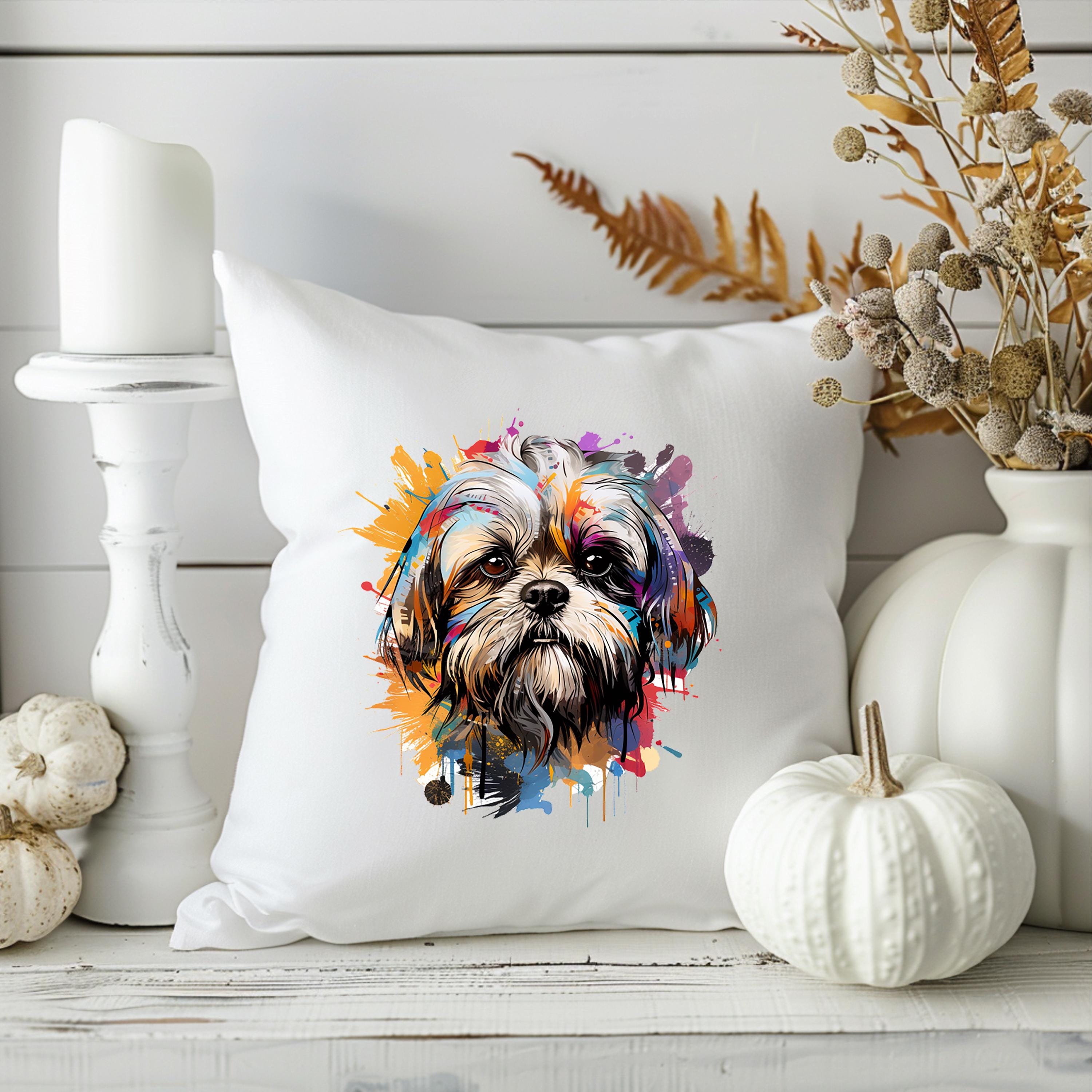 Colorful Shih Tzu Dog 002 PNG , Sublimation Designs, Digital Download ...