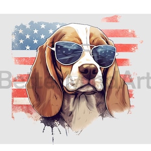 US american distress flag beagle dog PNG , Sublimation Designs, Digital download, dog Clipart