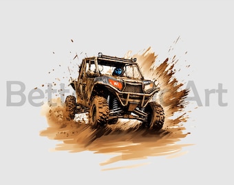 Mud Racing UTV Sublimation Designs - Utv PNG , Utv Clipart