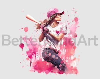 Diseños de sublimación de jugadora de mamá de Softbol Rosa - Softbol PNG, Imágenes Prediseñadas de softbol
