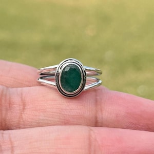 Emerald cut Emerald Ring, Natural Emerald Engagement ring, Emerald Ring, Real Vintage Emerald Cut Ring, Naturel Emerald Engagement Ring