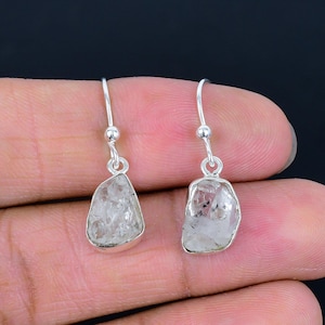 Herkimer Earring, 925 Sterling Silver Earring, Handmade Silver Earring, Herkimer Jewelry, Dainty Earring, Gemstone Appeal, Gifts