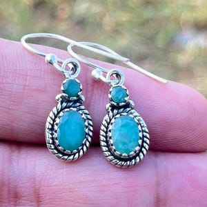 Vibrant Emerald Green Earrings, 925 Sterling Silver Earring Vivid Green Emerald Inspired By Angelina Jolie Long Tassel Earring, Gift For Her
