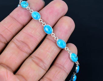 Beautiful Turquoise Bracelet,  Silver, Handmade Bracelet, Gemstone Bracelet, Gift For Love, Anniversary Gift, Birthday Gift
