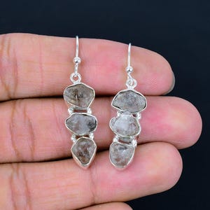 Herkimer Earring, 925 Sterling Silver Earring, Handmade Silver Earring, Herkimer Jewelry, Dainty Earring, Gemstone Appeal, Gifts