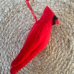 Needle Felted Cardinal Ornament