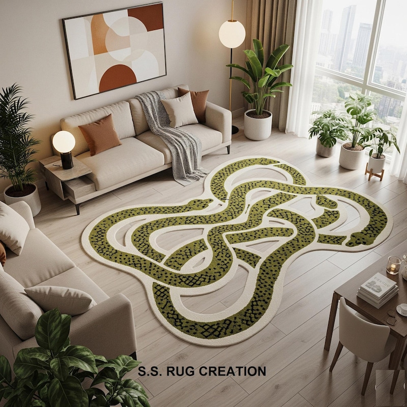 Snake Print Rug - Etsy
