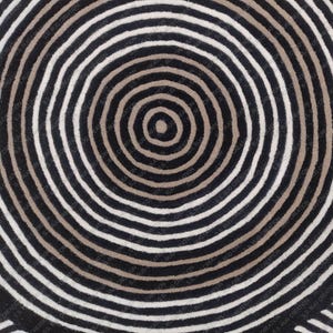 Irregular Round Shape Hand Tufted Wool Area Rugs for Living & Bedroom ...