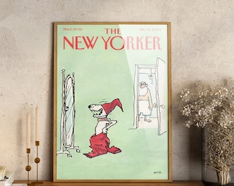 The New Yorker | New Yorker Christmas, New Yorker Poster, The New Yorker Print, New Yorker Magazine, Christmas Wall Art, Magazine Cover