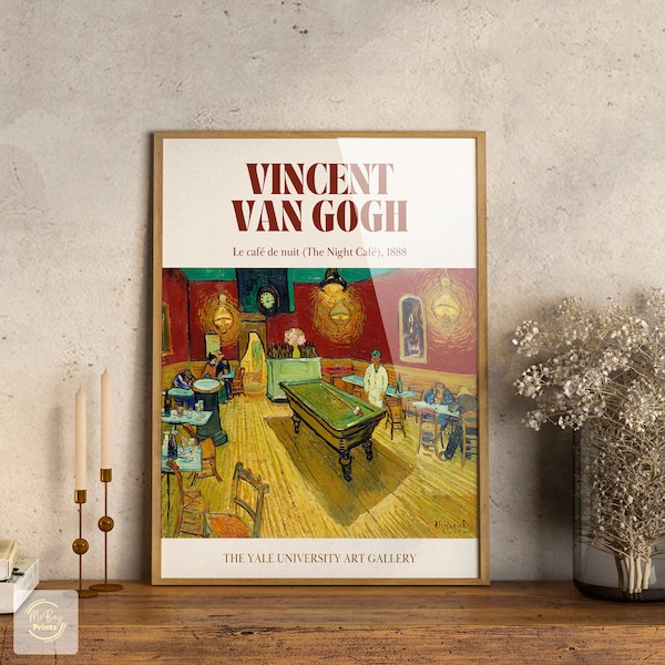 Van Gogh, Le Cafe de Nuit, 1888 | Van Gogh Artwork, Van Gogh Print, Vincent Van Gogh, Van Gogh Museum, Famous Artwork, Van Gogh Painting