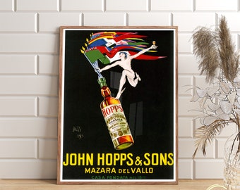 John Hopps & Sons, Mazara del Vallo, Art Prints, Vintage Poster, Vintage Wall Art, Retro Wall Art, Art Deco Decor, Retro Poster, Gift Idea