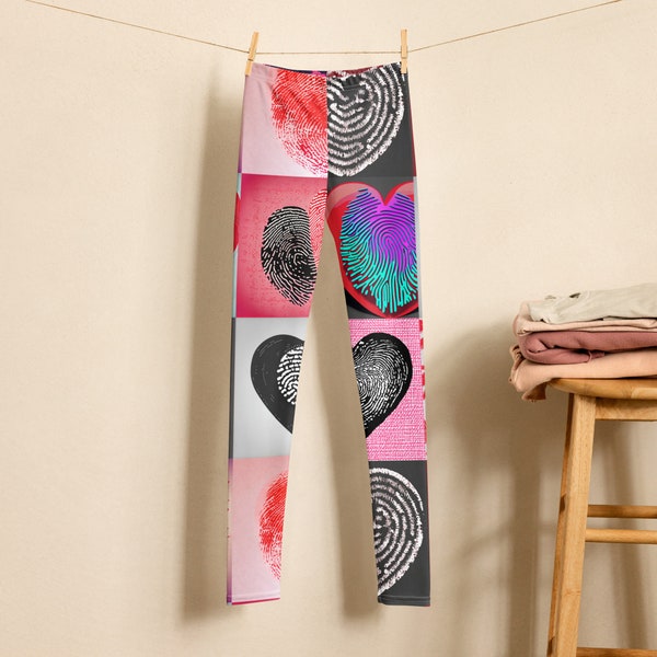 Heart Print Youth Leggings