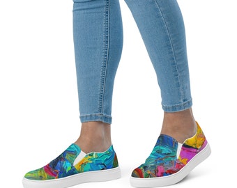 Scarpe di tela Slip-On da donna / Taglie da donna 5 - 12 Scarpe Slip-On / Scarpe da casa / Scarpe Slip-On da donna Stile 2