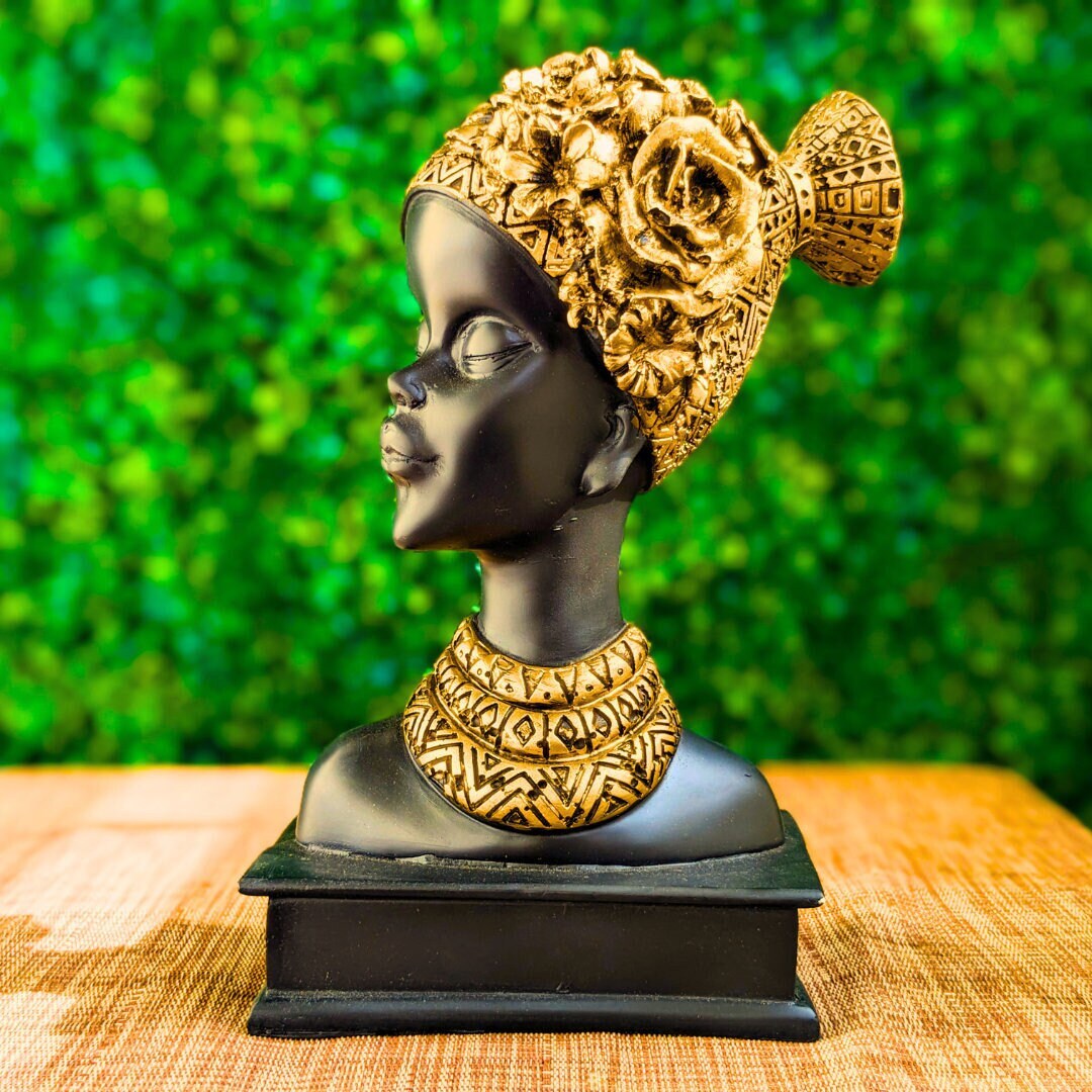 Handcrafted African Lady Bust Statue/african Women Etsy