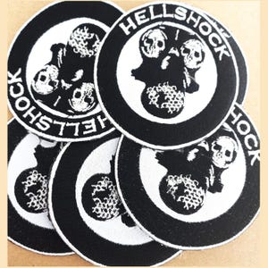 HELLSHOCK - gasmask - embroidered patch (punk, metal, crust)