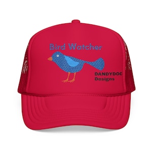 Embroidered Foam Trucker Hat, Bird Lovers Baseball Cap, Animal Theme Headwear, Nature Enthusiast Gift, Outdoor Adventure Gear, Wildlife Fan