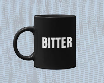 Taza de café BITTER - Humor sarcástico sobre aviación, regalo para auxiliares de vuelo