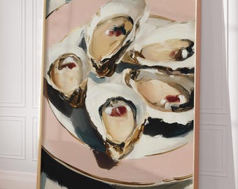 Sage Green Oyster Shell Art: Coastal Grandmother Wall Art, Mediterranean Kitchen Decor (Digital Download)