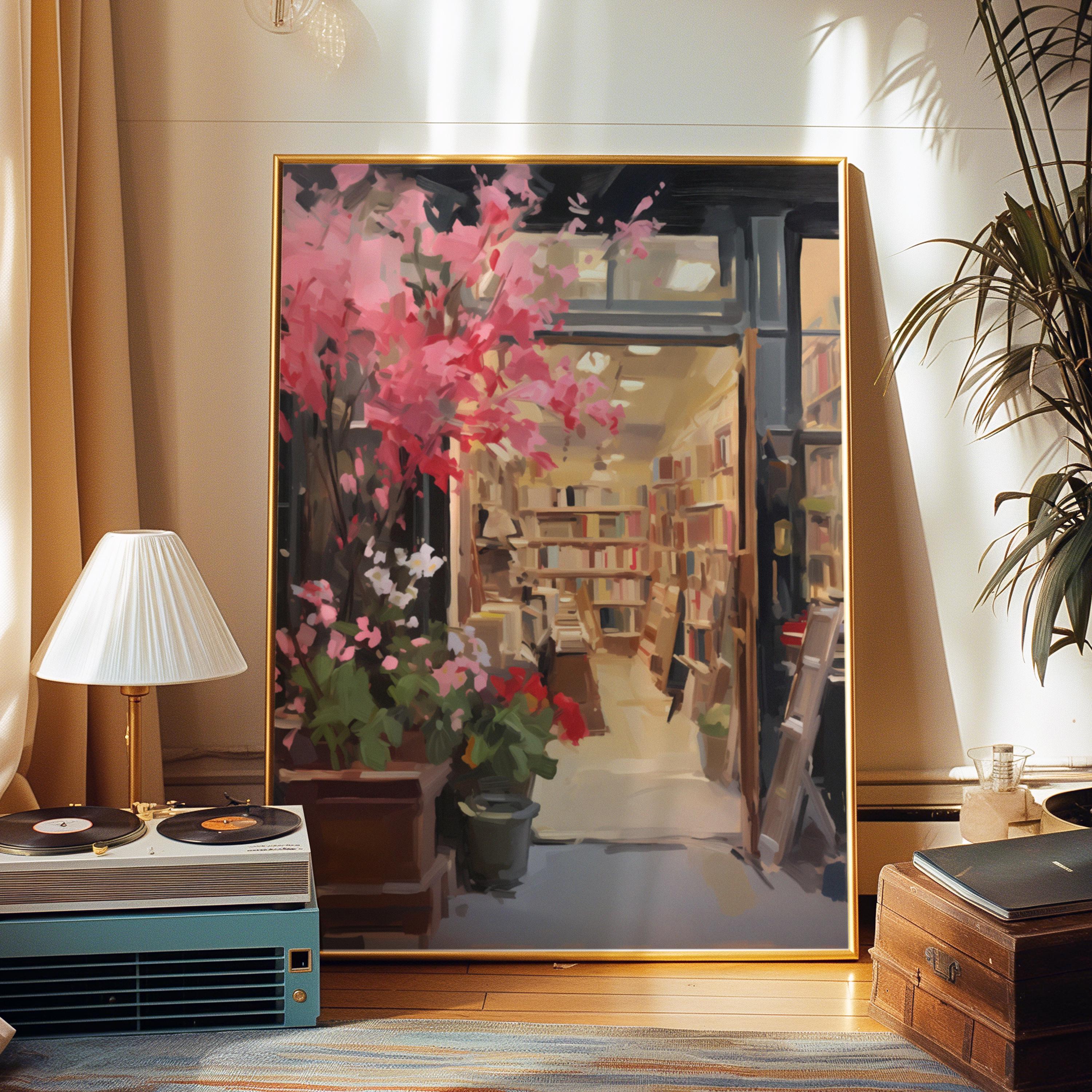Vintage Library Poster: Pastel Academia New York Print (digital ...