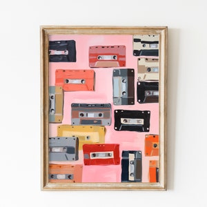 Retro Cassette Tape Print: Y2K Music Lover Art (Digital Download)