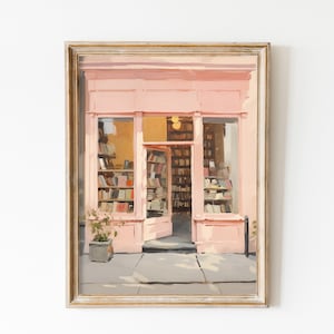 Póster de biblioteca / Pastel Academia / Impresión de Nueva York / Estética de los años 50 / Estética de chica suave / Pósteres de lectura / Decoración de habitación preppy