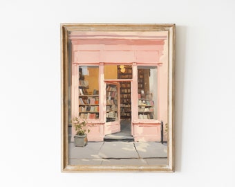 Poster Bibliothek | Pastell Academia | New York Poster | 1950er Jahre Ästhetik | Soft Girl Ästhetik | Poster lesen | Preppy Raum Dekor