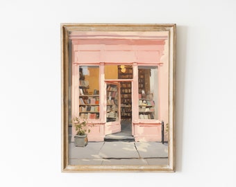 Library Poster | Pastel Academia | New York Print | 1950s Aesthetic | Soft Girl Aesthetic | Reading Posters | Preppy Room Decor