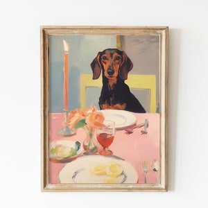 Dachshund Wall Print | Sausage Dog Wall Art | Gift for Sausage Dog Mom | Wiener Dog poster | Girly Wall Art | No Text