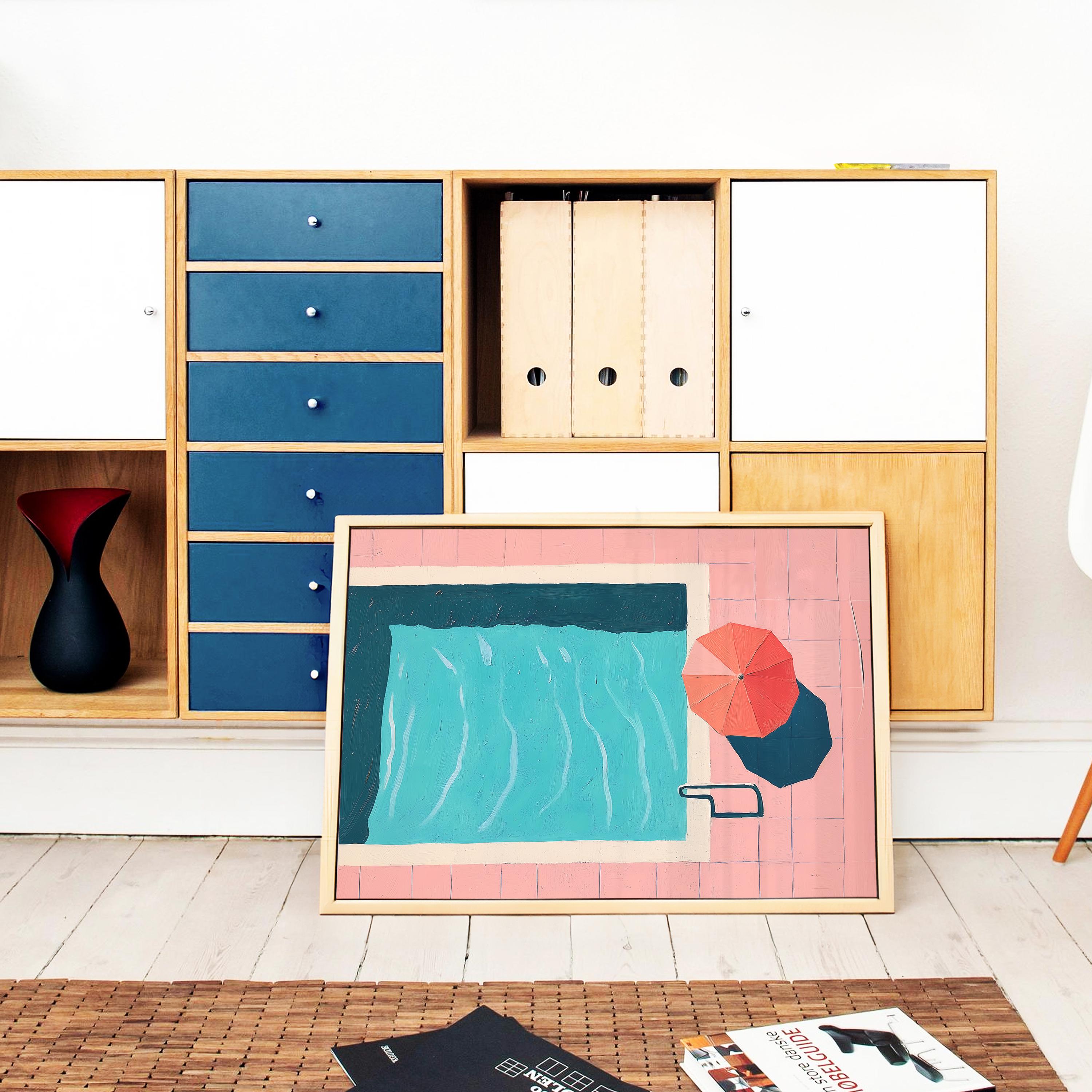 Palm Springs Swimming Pool Art Print: Retro Summer Wall Decor ...